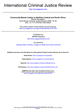 International Criminal Justice Review
