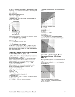Graphing to Solve Systems of Linear Equalitie