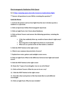 Electromagnetic Radiation Web Quest