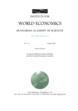 Economic relations between Russia and the central european