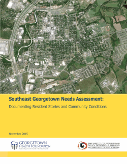 GHF Southeast Georgetown Needs Assessment