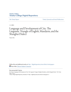 Language and Development of City: The Linguistic Triangle of