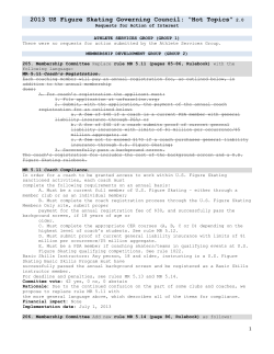 2013 US Figure Skating Governing Council: &ldquo;Hot Topics&rdquo; 2.0