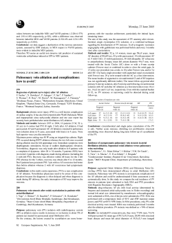 Monday, 27 June 2005 Pulmonary vein ablation and complications