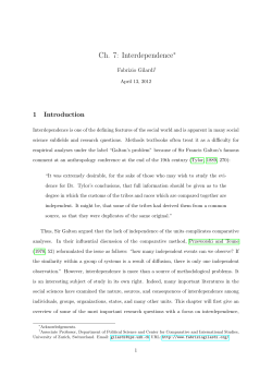 Research designs for the study of interdependence