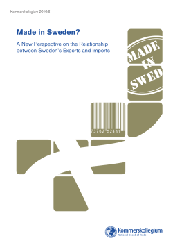 Made in Sweden? - Kommerskollegium