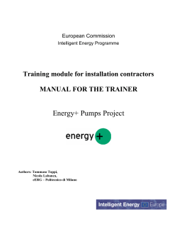 Energy+ Pumps Project