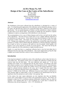 ALMA Memo No. 545 Design of the Cone at the