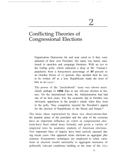 Ch 2: Conflicting Theories of Congressional Elections
