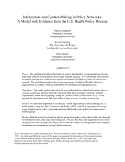 A Model of Contact-Making in Policy Networks with Evidence from