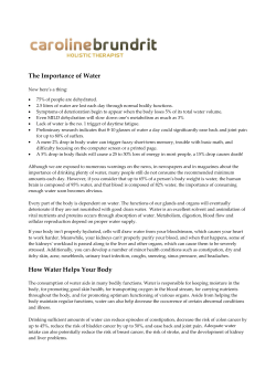 The Importance of Water