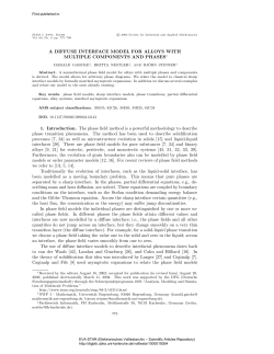A DIFFUSE INTERFACE MODEL FOR ALLOYS WITH MULTIPLE
