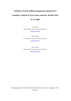 Attitudes towards political engagement among lower secondary