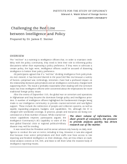 Challenging the Red Line between Intelligence and Policy