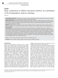 Body composition in athletes and sports nutrition: an