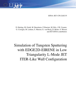 Simulation of Tungsten Sputtering with EDGE2D