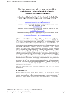 Corradini, S., C. Spinetti, E. Carboni, C. Tirelli, M.F. Buongiorno, S