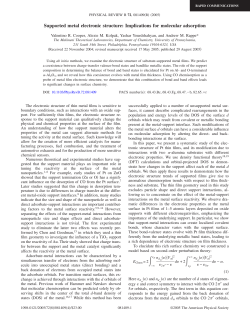Supported metal electronic structure: Implications for molecular
