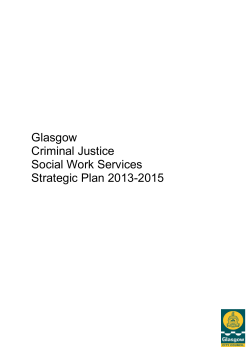 Criminal Justice Plan - Glasgow City Council