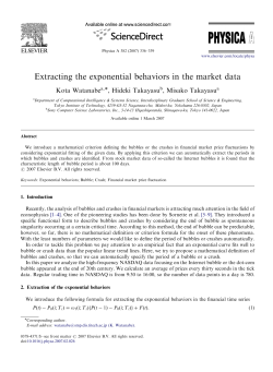 Extracting the exponential behaviors in the market data