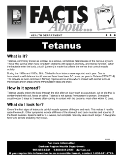 Facts About Tetanus