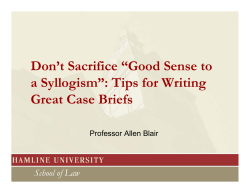 Tips for Writing Great Case Briefs