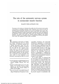 The Role of the Autonomic Nervous System in Extraocular Muscle