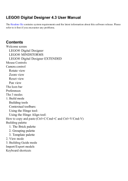 LEGO&reg; Digital Designer 4.3 User Manual Contents