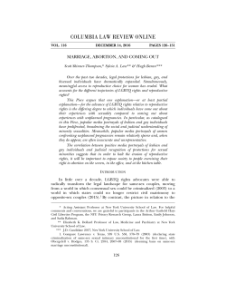 marriage, abortion, and coming out