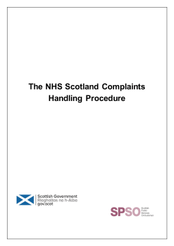 Draft NHS Model Complaints Handling Procedure [word version]