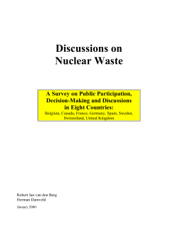 Discussions on Nuclear Waste