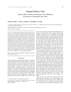 Natural History Note - The University of Texas at Austin