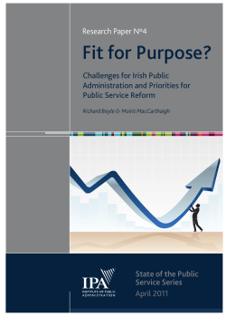 Fit for Purpose? - Institute of Public Administration