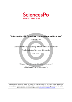 Understanding ISIS: The political economy of war