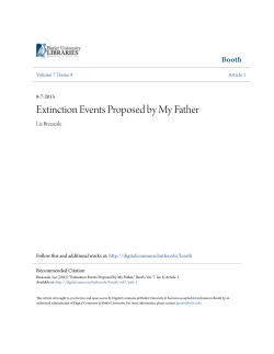 Extinction Events Proposed by My Father