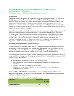 Diversity Recruiting - Collegiate Employment Research Institute