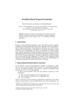 Periodicity-Based Temporal Constraints