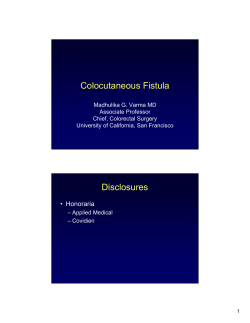 Colocutaneous Fistula