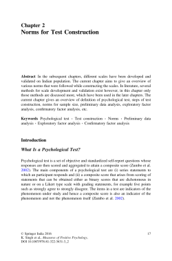 Norms for Test Construction