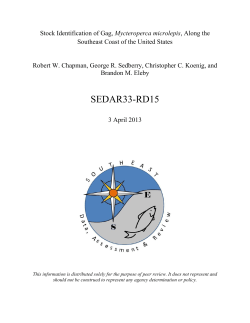 SEDAR33-RD15- Chapman et al. 1999 Stock ID of SE US Gag