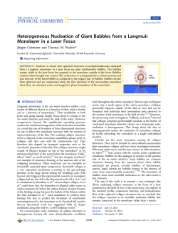 Heterogeneous Nucleation of Giant Bubbles from a Langmuir