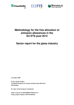 Sector report glass - European Commission