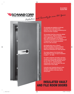 insulated vault and file room doors