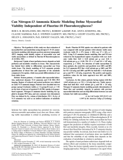 Can Nitrogen-13 Ammonia Kinetic Modeling Define