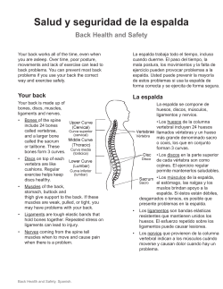 Back Health and Safety - Spanish - Health Information Translations