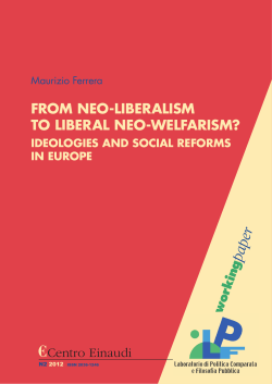 from neo-liberalism to liberal neo-welfarism?