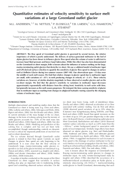 Quantitative estimates of velocity sensitivity to surface melt variations
