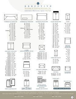 Our Envelope Chart Size Guide