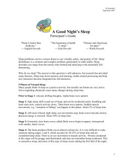 A Good Night`s Sleep - Oregon State University Extension Service