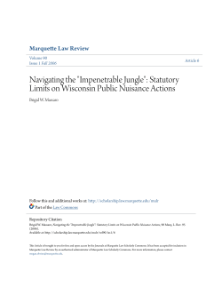 Navigating the "Impenetrable Jungle": Statutory Limits on Wisconsin